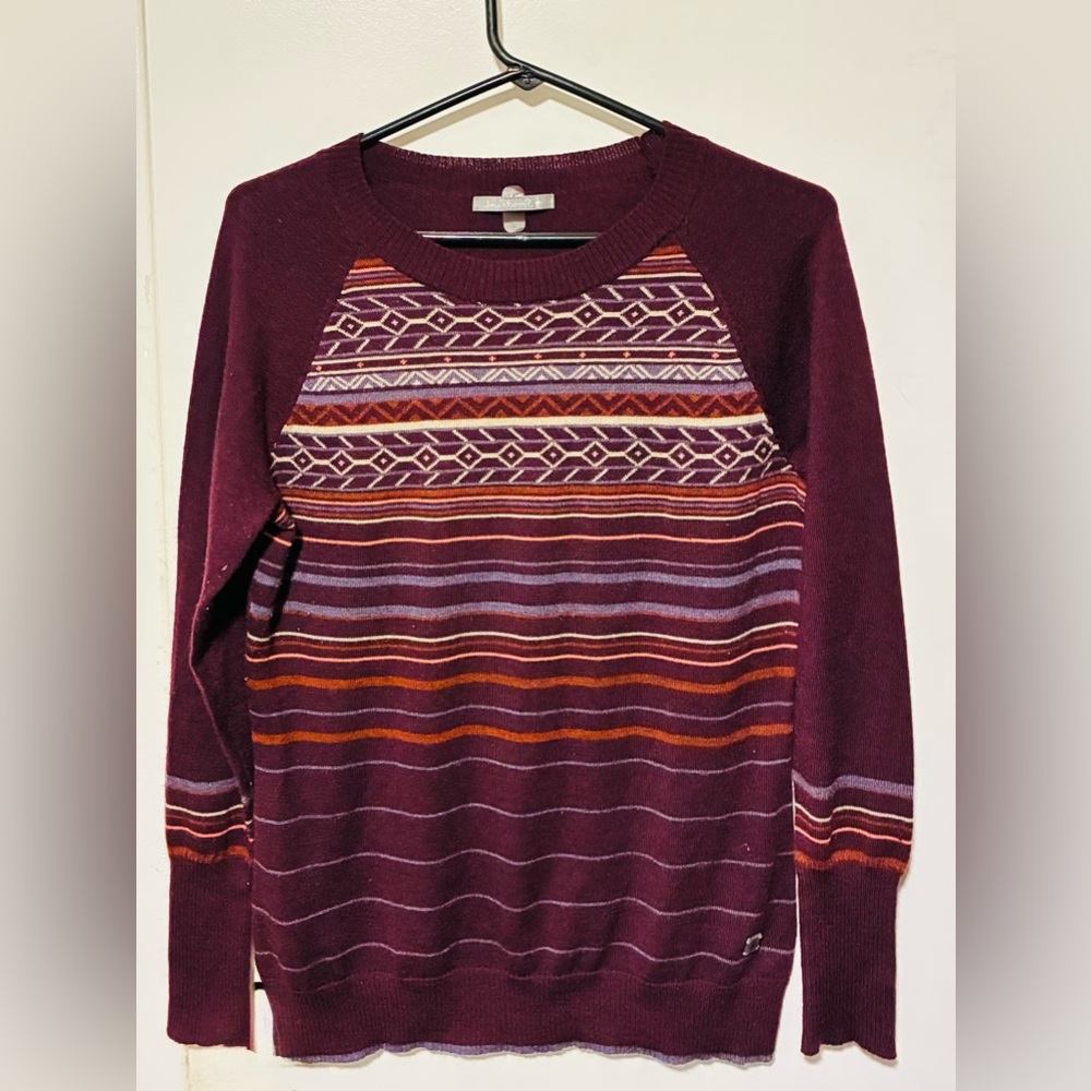 Smartwool Patterned Burgundy Sweater.